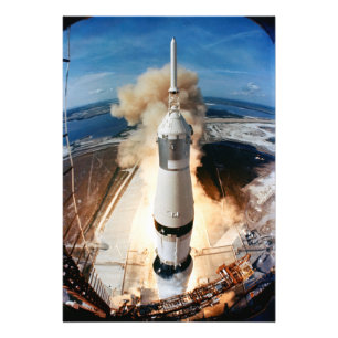 1969年アポロ・サターンVロケットの月への打ち上げ フォトプリント