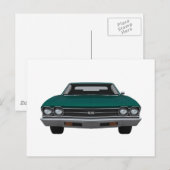 1969年シェベルSS:緑の仕上げ ポストカード (正面/裏面)