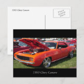 1969年シボレーカマロ ポストカード (正面/裏面)