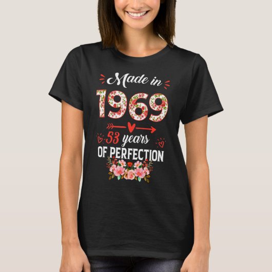 1969年フローラ53歳53誕生日Wo製 Tシャツ (正面)