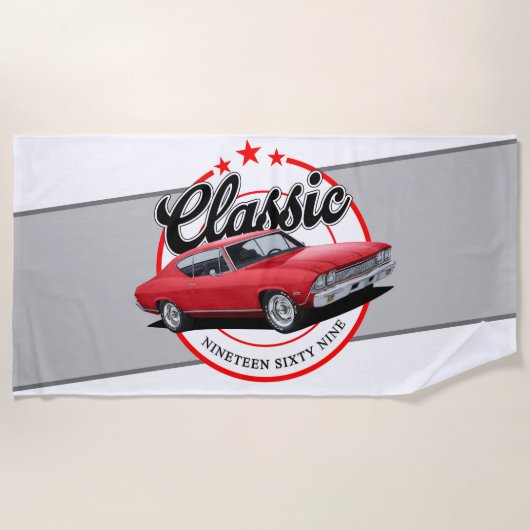 1969年マクラシックッスルカー ビーチタオル (正面)