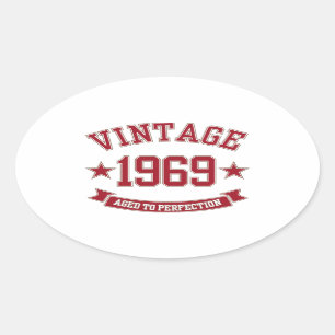 1969年ヴィンテージ完全高齢化 楕円形シール