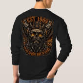 1969年創設 ヒゲ頭ドクロ バイカー Tシャツ (裏面)