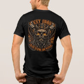 1969年創設 ヒゲ頭蓋骨 バイカー トライブレンドTシャツ (裏面)