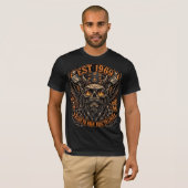 1969年創設 ヒゲ頭蓋骨 バイカー Tシャツ (正面フル)