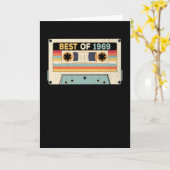 1969年最高のバースデーカセットテープ カード (黄色い花)