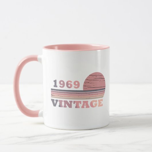 1969年生まれのヴィンテージ誕生日 マグカップ (左)