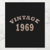 1969年生まれのヴィンテージ誕生日 ワインラベル (シングルラベル)