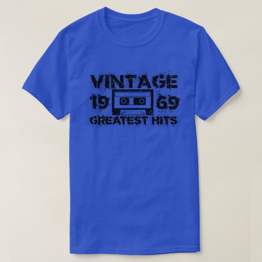 1969年素晴らしヒット・ヴィンテージ・ブラック Tシャツ (デザイン正面)