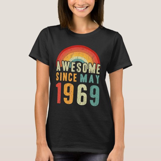 1969年素晴らし5月以来53番目の誕生日 Tシャツ (正面)