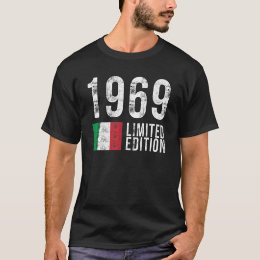 1969年限定版イタリア国旗の誕生日 Tシャツ (正面)