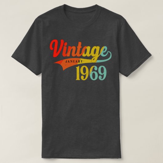 1969年1月誕生日ヴィンテージ1969年1月素晴らし Tシャツ (デザイン正面)