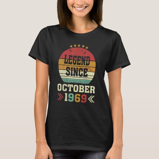 1969年10月生誕53年53歳の伝説 Tシャツ (正面)