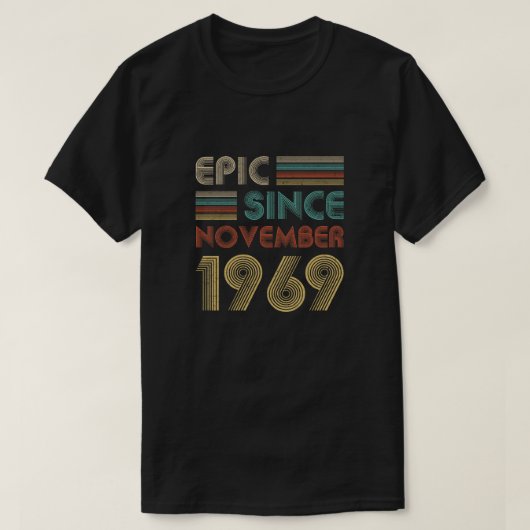 1969年11月からの叙事詩第50回誕生日贈答50年 Tシャツ (デザイン正面)