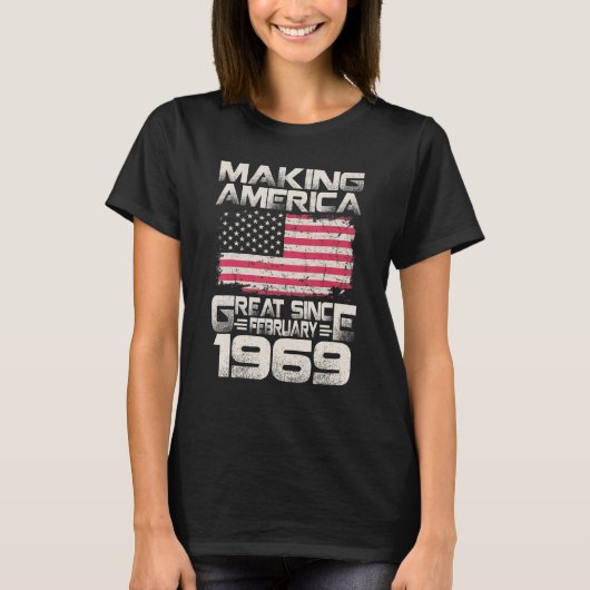 1969年2月素晴らしからアメリカを作る第53バット Tシャツ (正面)
