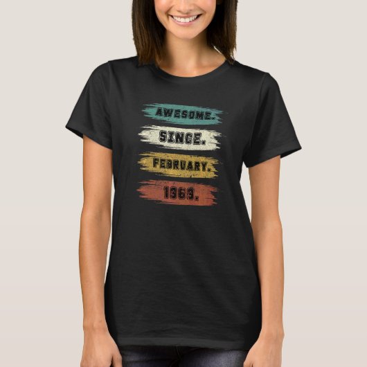 1969年2月53日素晴らしBirから53歳 Tシャツ (正面)