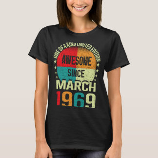 1969年3月素晴らしヴィンテージ54th Birtから54年 Tシャツ