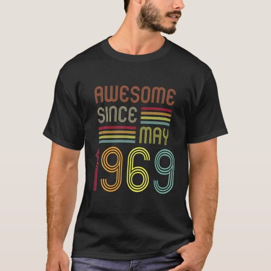 1969年5月以来53歳素晴らしギフト50th Birt Tシャツ (正面)