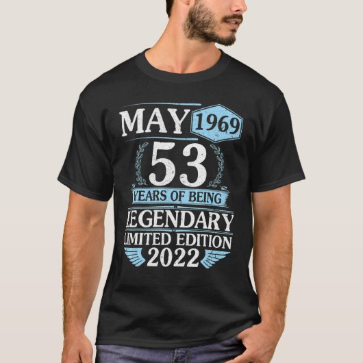1969年5月伝説のLtd Ediであることの53年を幸せに Tシャツ (正面)