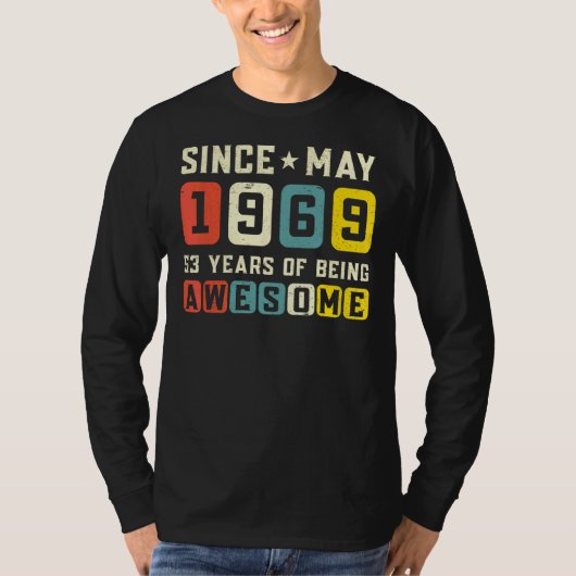 1969年5月素晴らしヴィンテージ53位 Tシャツ (正面)