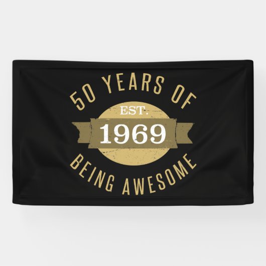 1969年50誕生日設立 横断幕 (横)