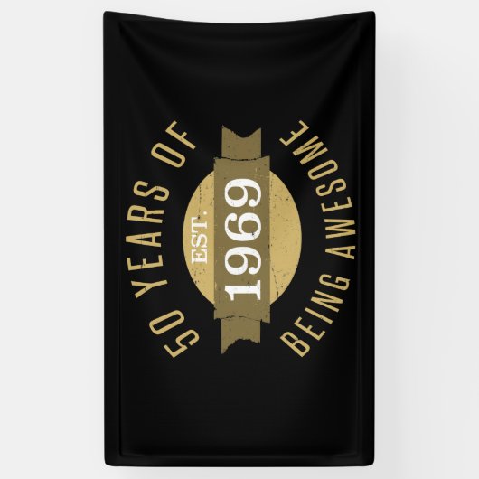 1969年50誕生日設立 横断幕 (縦)