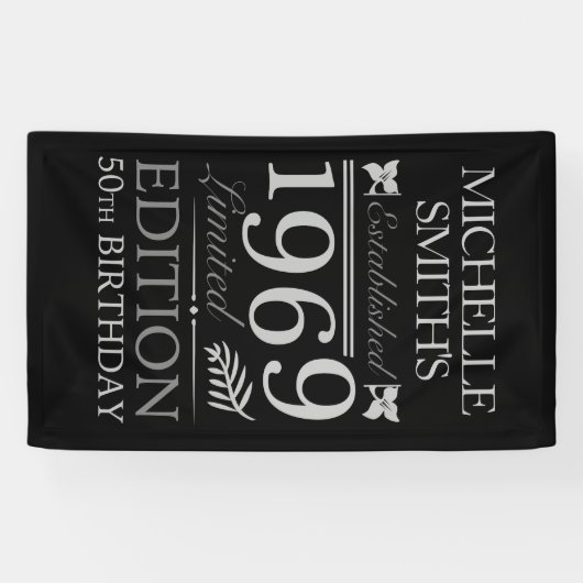 1969年50誕生日設立 横断幕 (横)