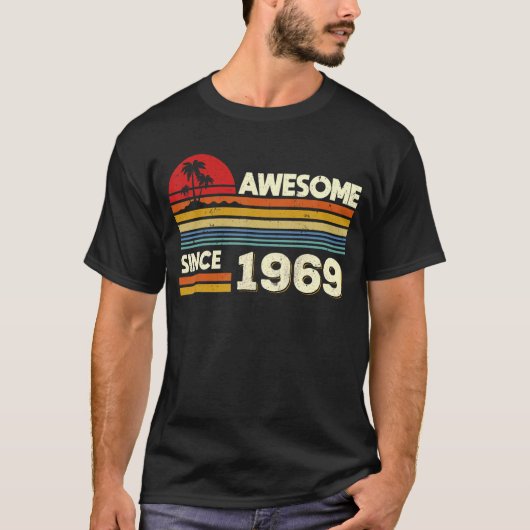 1969年53歳素晴らしのバレ以来53番目の誕生日 Tシャツ (正面)