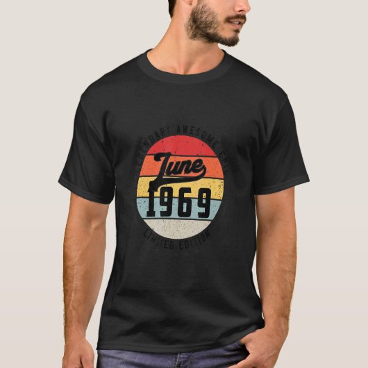 1969年6月53日誕生日53年Legendar Tシャツ (正面)