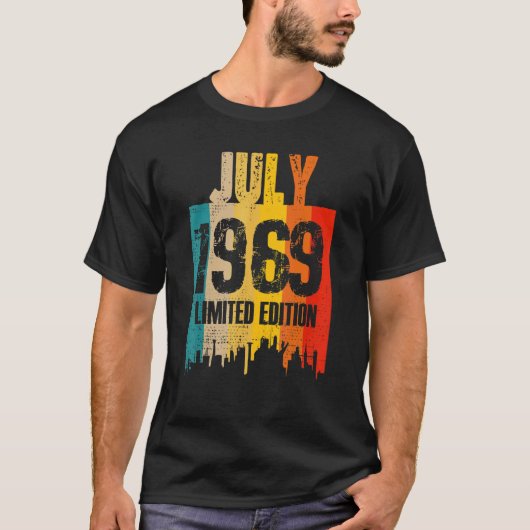 1969年7月53歳誕生日ヴィンテージ Tシャツ (正面)