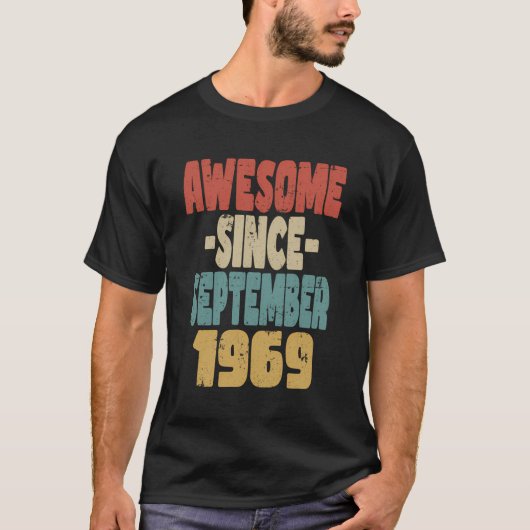 1969年9月以素晴らし来誕生日ヴィンテージレトロ Tシャツ (正面)
