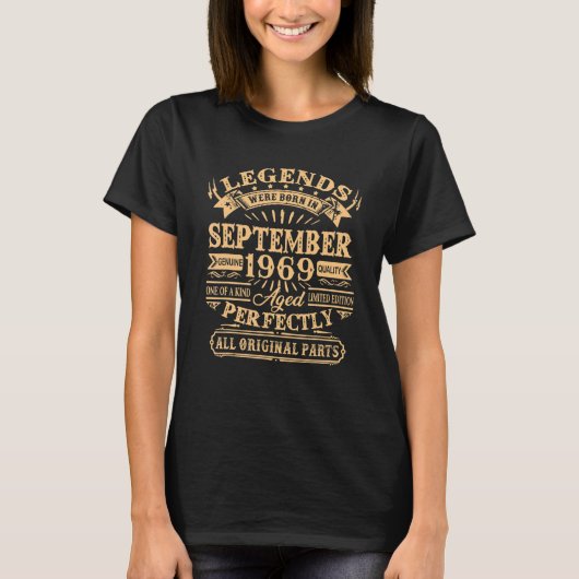 1969年9月生まれの53歳レジェンド Tシャツ (正面)