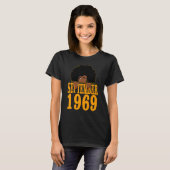1969年9月53日誕生日53歳黒番 Tシャツ (正面フル)