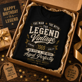 1969年 レジェンド ビンテージ 風化 57歳の誕生日 Tシャツ