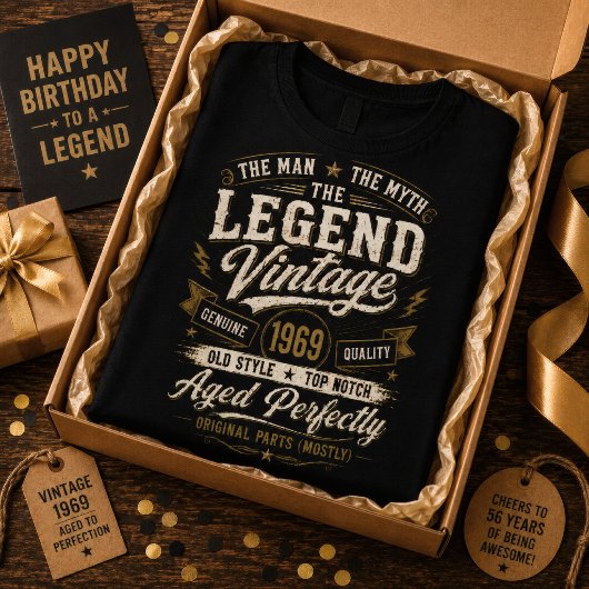 1969年 レジェンド ビンテージ 風化 57歳の誕生日 Tシャツ