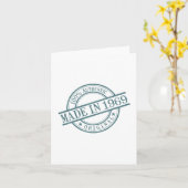 1969枚のスタンプのスタイルのロゴの挨拶状で作られる カード (黄色い花)