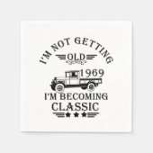 1969生まれ年のヴィンテージ生誕生月贈り物 スタンダードカクテルナプキン (正面)