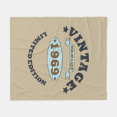 1969生まれ年のヴィンテージ誕生日ギフト フリースブランケット (正面(横))
