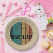 1969生まれ年のヴィンテージ誕生日ギフト ペーパープレート (パーティー)