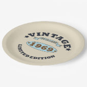 1969生まれ年のヴィンテージ誕生日ギフト ペーパープレート (アングル)