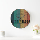 1969生まれ年のヴィンテージ誕生日ギフト ラージ壁時計 (ホーム)