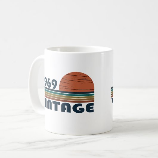 1969生まれ年のヴィンテージ誕生日 コーヒーマグカップ (正面左)
