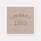 1969生まれ年のヴィンテージ誕生日 スタンダードカクテルナプキン (正面)