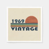 1969生まれ年のヴィンテージ誕生日 スタンダードカクテルナプキン (正面)