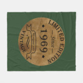 1969生まれ年のヴィンテージ誕生日 フリースブランケット (正面(横))