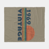 1969生まれ年のヴィンテージ誕生日 フリースブランケット (正面(横))