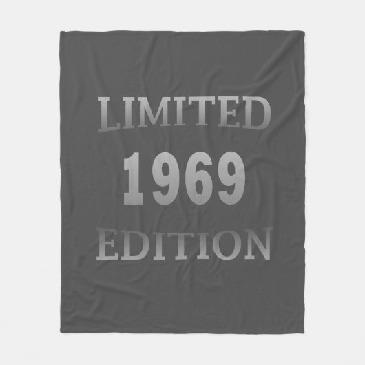 1969生まれ年のヴィンテージ誕生日 フリースブランケット (正面)