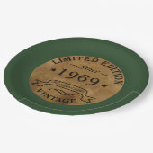 1969生まれ年のヴィンテージ誕生日 ペーパープレート (アングル)