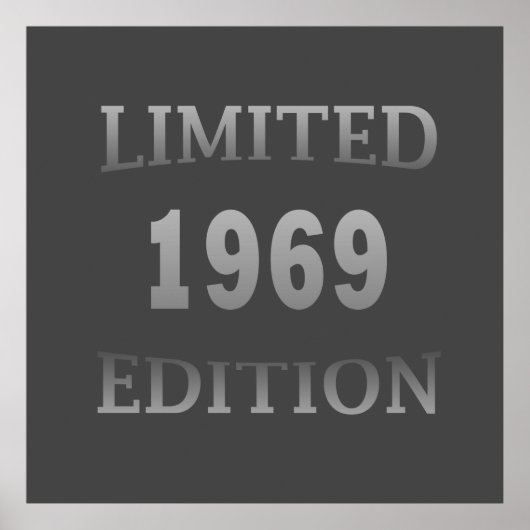 1969生まれ年のヴィンテージ誕生日 ポスター (正面)