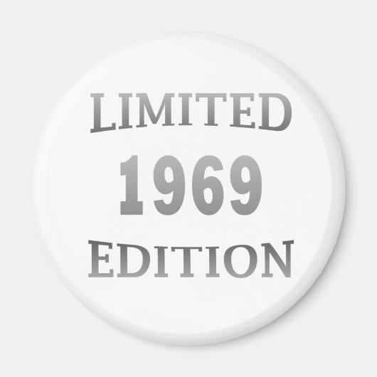 1969生まれ年のヴィンテージ誕生日 マグネット (正面)